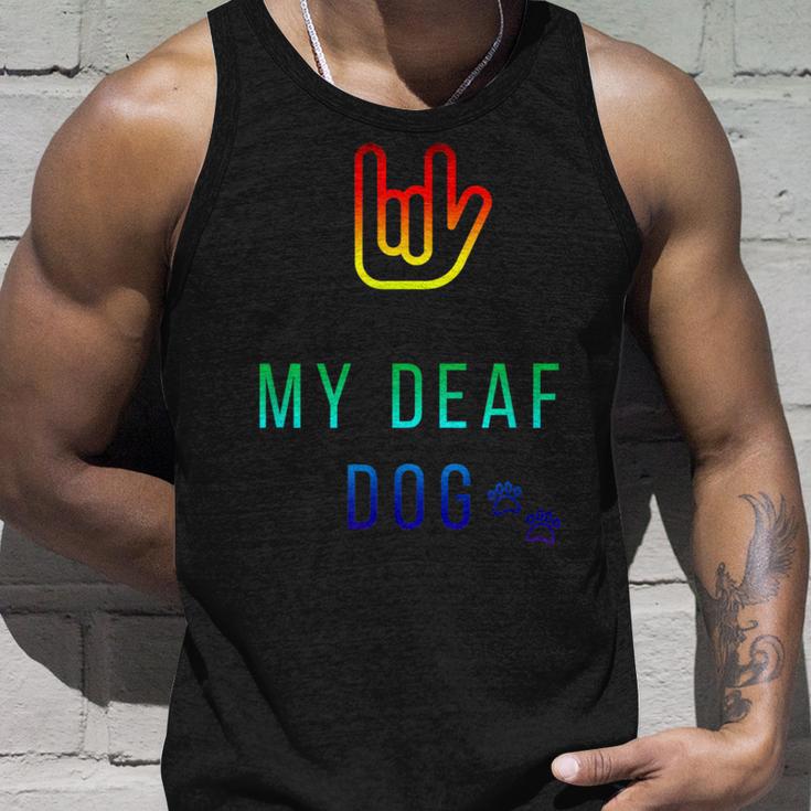 I Love My Deaf Dog ASL Sign Language HOH Puppy Owner Tank Top - Monsterry