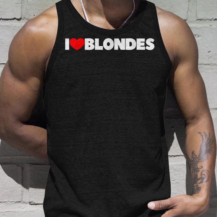 I Love Heart Blonde Tank Top Geschenke für Ihn