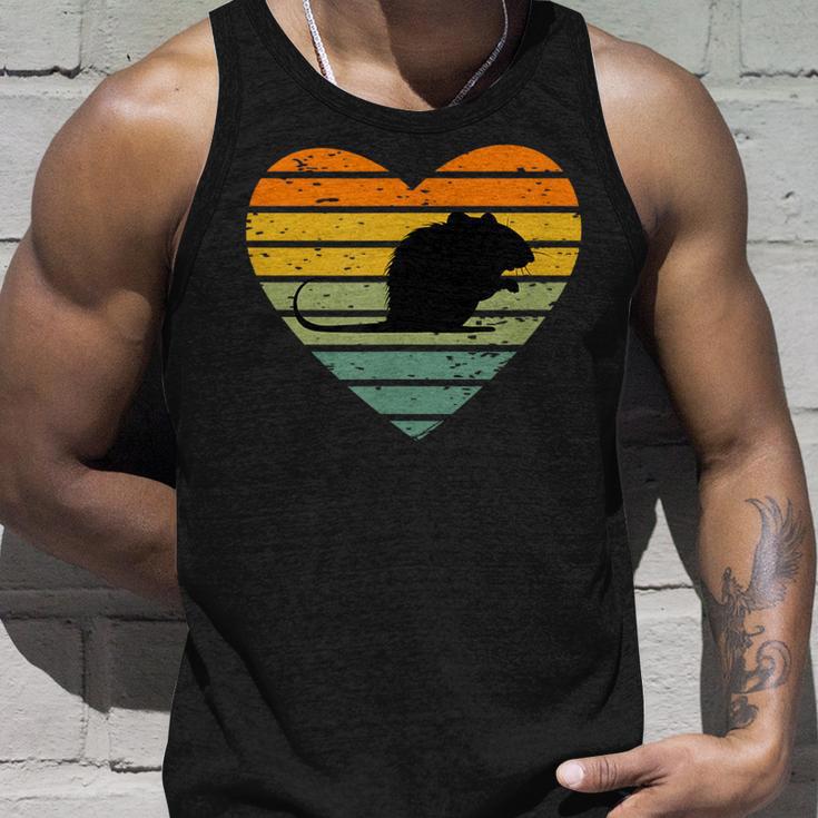 I Love Rats Retro Heart Rodent Rat Fan Punk Rat Tank Top Geschenke für Ihn