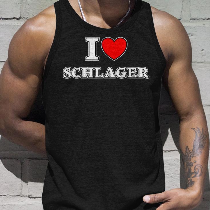 I Love Schlager I Love Schlager Fan Tank Top Geschenke für Ihn