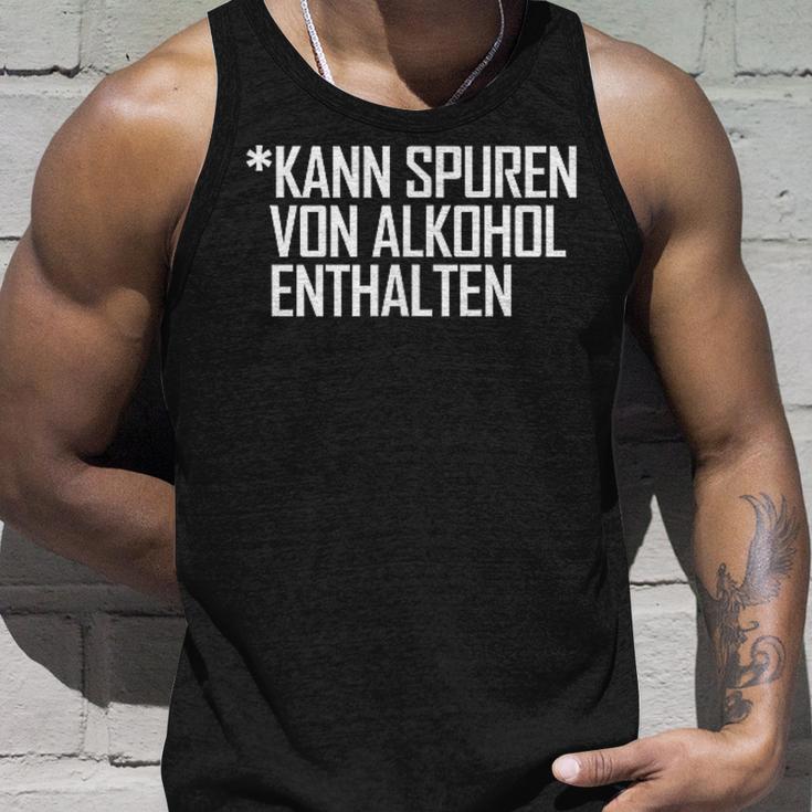 Lustiges Kann Spurenon Alkohol Enthalten Sauf Ironie Tank Top Geschenke für Ihn