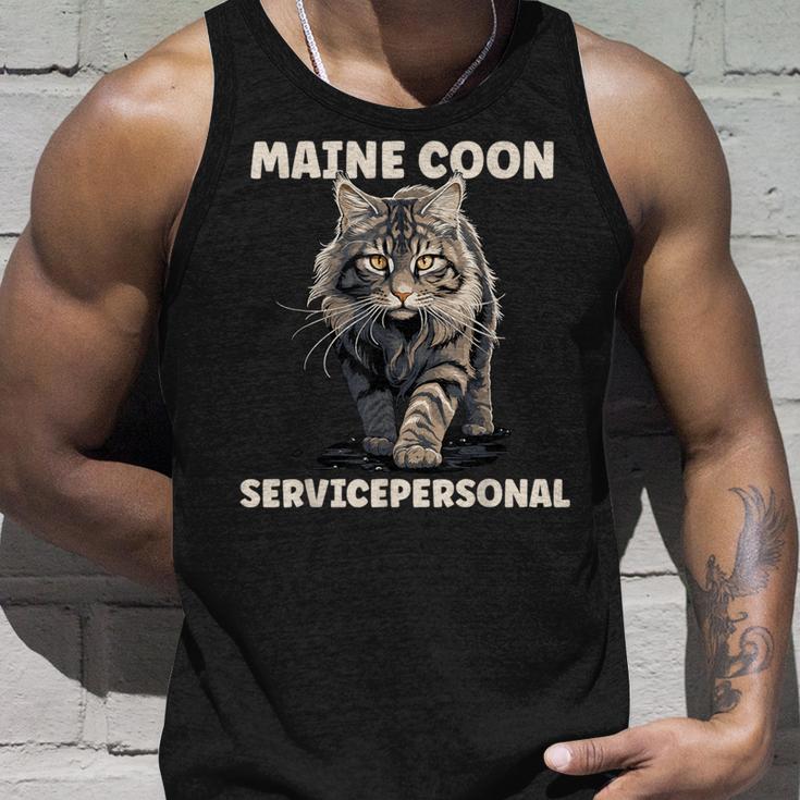 Maine Coon Service Personnel Cat Lovers Cat Tank Top Geschenke für Ihn