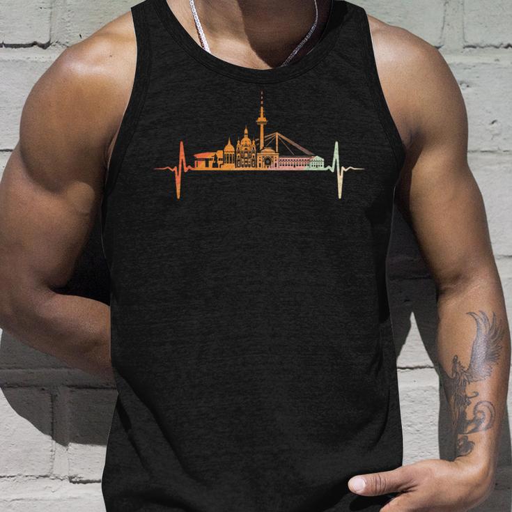 Mannheim Skyline Heartbeat Retrointage Style Tank Top Geschenke für Ihn