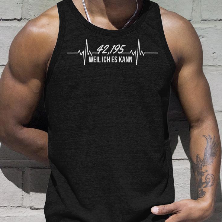 Marathon Runner Puls 42 Km Marathon Weil Ich Es Kann Ekg Tank Top Geschenke für Ihn