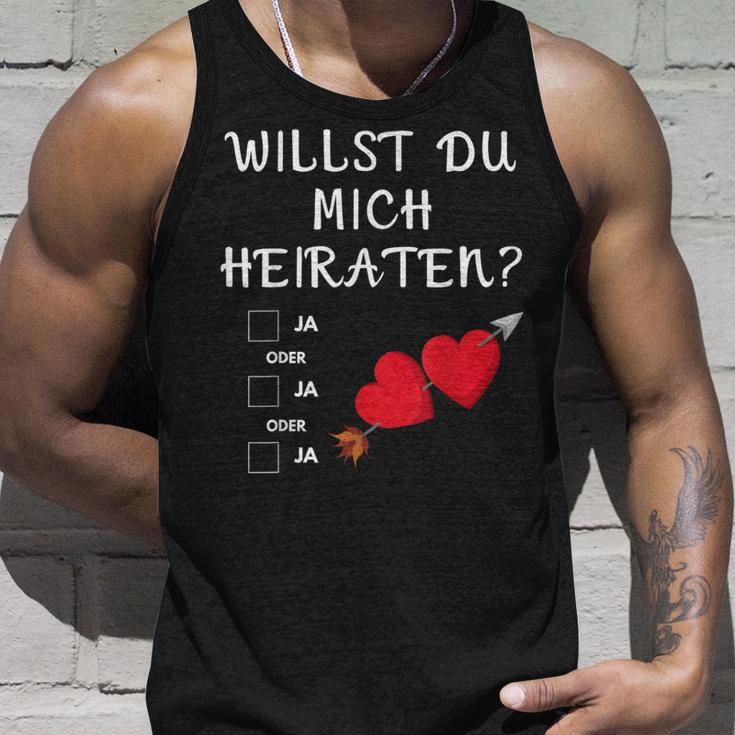 Marriage Proposal Willst Du Mich Marrieaten Wedding Proposal Tank Top Geschenke für Ihn