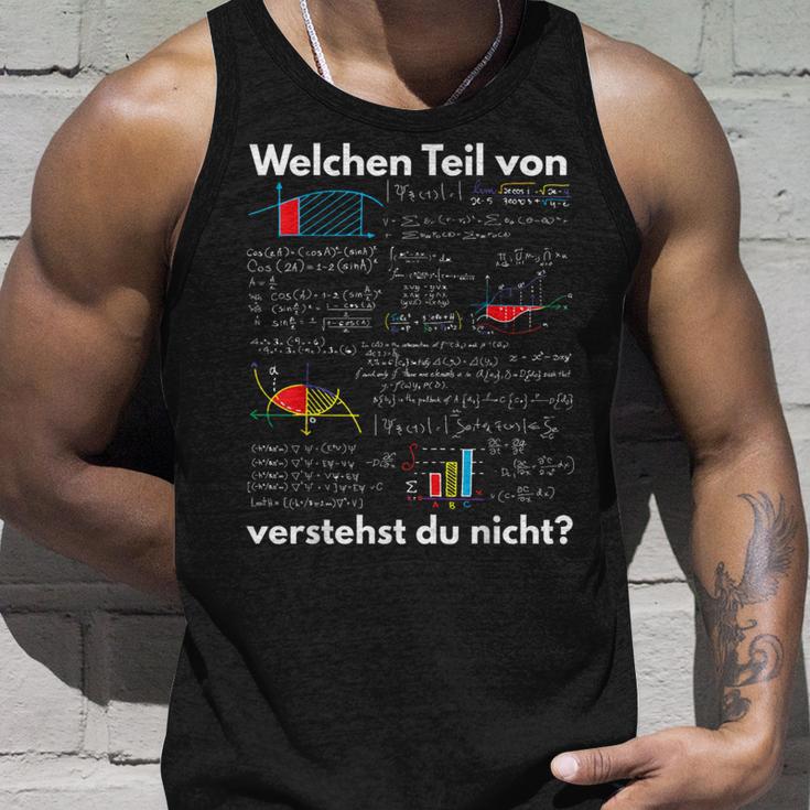 Mathematics Algebra “Welchen Teilon Matheerstehst Du Nicht” German Text On Tank Top Geschenke für Ihn