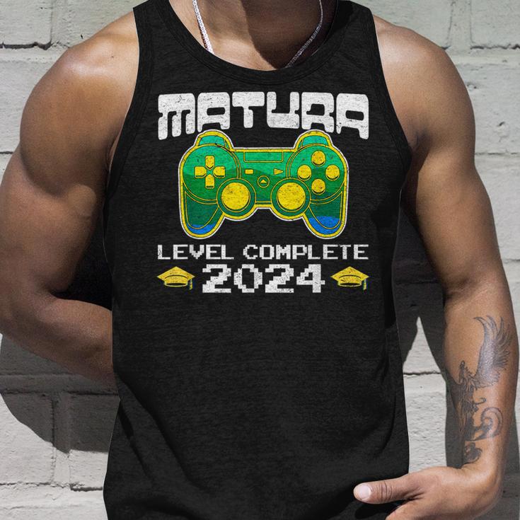 Matura 2024 Level Complete Maturanten Gamer Tank Top Geschenke für Ihn