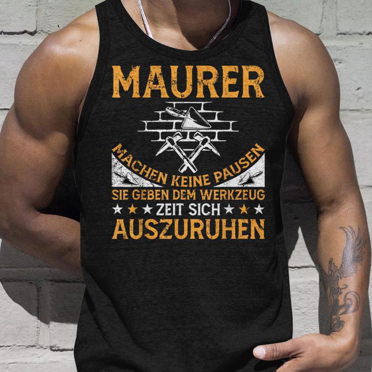 Maurer Masonermeister Bricklayer's Tank Top Geschenke für Ihn