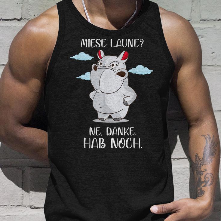 With Meckerndes Nilopferd Miese Laune Hab Noch Nölpferd Rumnölen Tank Top Geschenke für Ihn