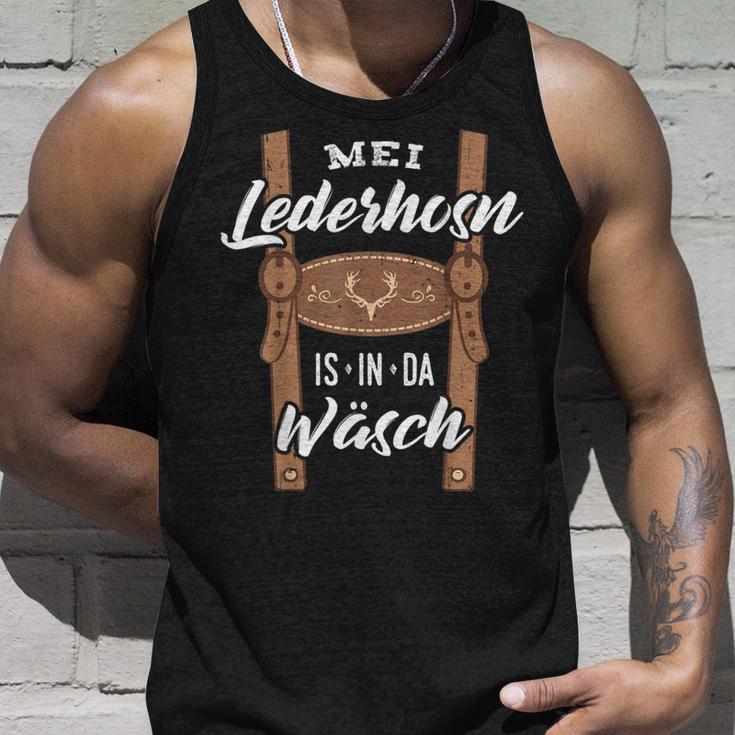 Mei Lederhosn Is In Da Wäsch Leather Trousers Tank Top Geschenke für Ihn