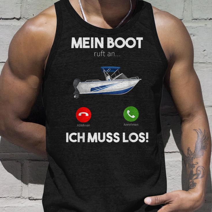 Mein Boot Ruft An Ich Muss Los Motorboat Yacht Ship Tank Top Geschenke für Ihn