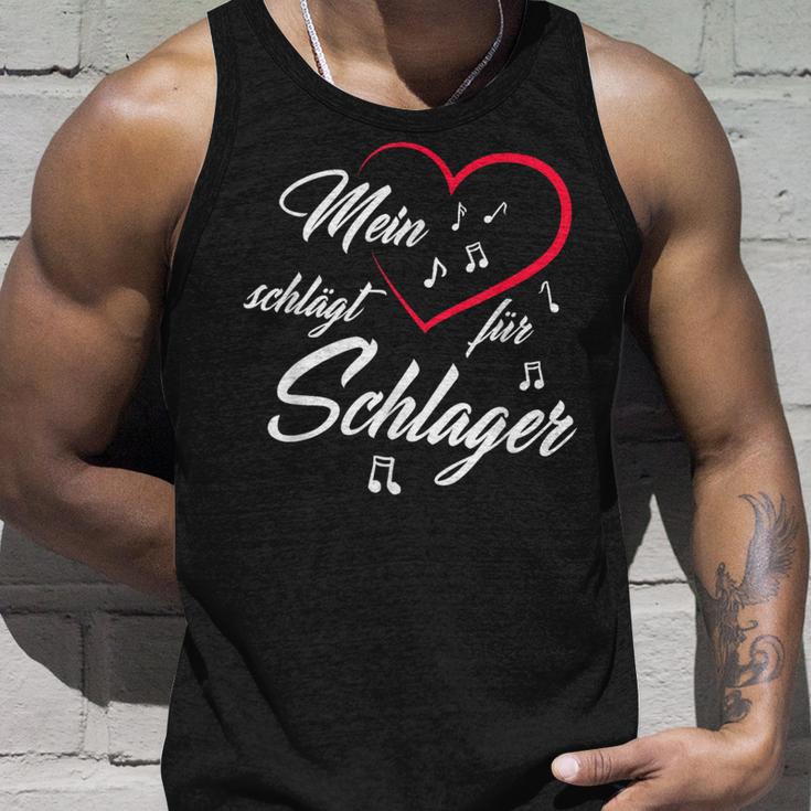 Mein Herz Schlag Für Schlager Musik Schlagfan Tank Top Geschenke für Ihn