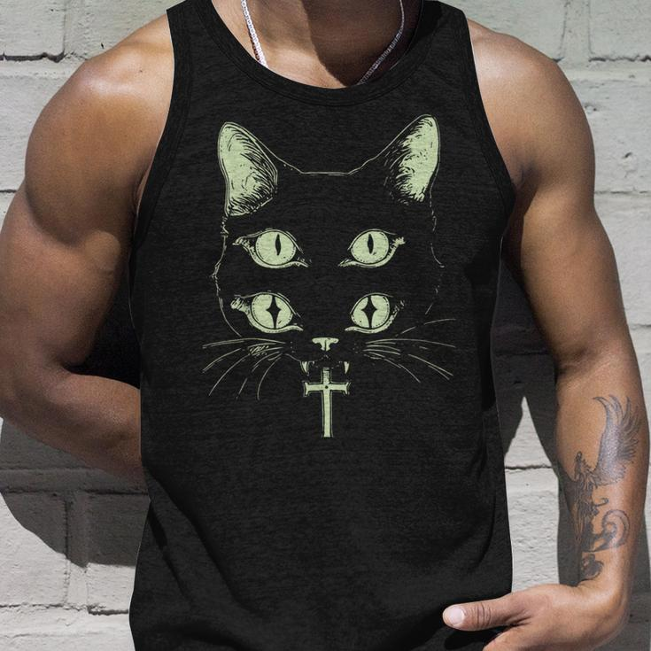 Metal Punk Cat Grunge Gothic Goth Witchy Tank Top Geschenke für Ihn