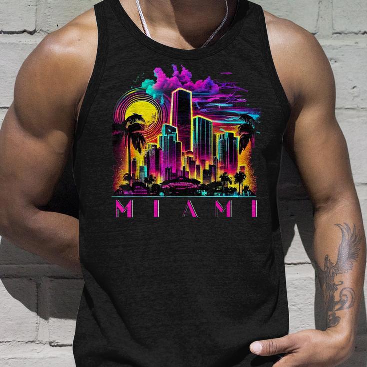 Miami Floridaibrant Colourful Miami Souvenir Tank Top Geschenke für Ihn