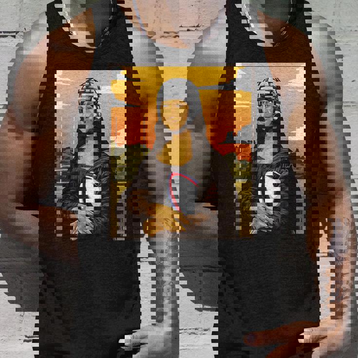 Mona Lisa Ama Rugby Divertente Rugby Fan Canotta Regalos para él