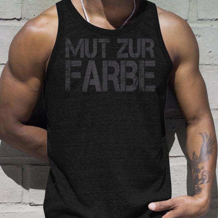 Mut Zur Farbe Schwarzer Humour Lover Tank Top Geschenke für Ihn