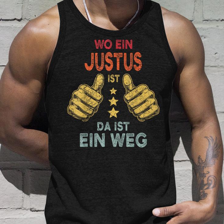 Name Justus Wo Ein Justus Istorname Tank Top Geschenke für Ihn