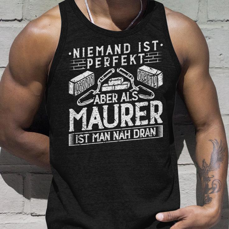 Niemand Ist Perfekt Aber Als Maurer Handwerker Tank Top Geschenke für Ihn