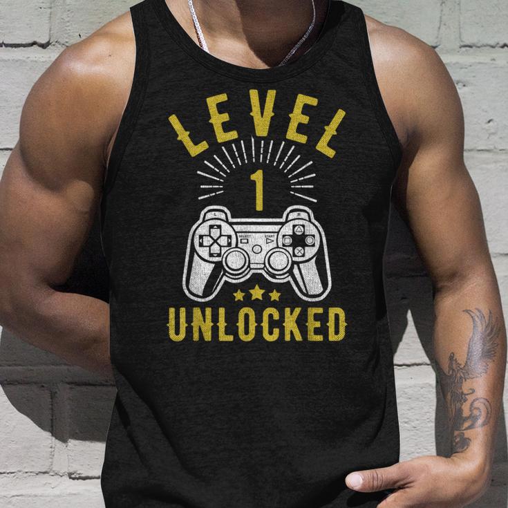Nivel 1 Desbloqueado Aniversario 1ª Boda Camiseta sin mangas Regalos para él
