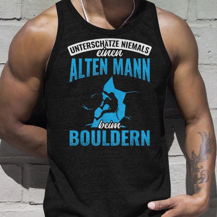 Old Man Bouldering Climbing Pensioner Boulderer Tank Top Geschenke für Ihn