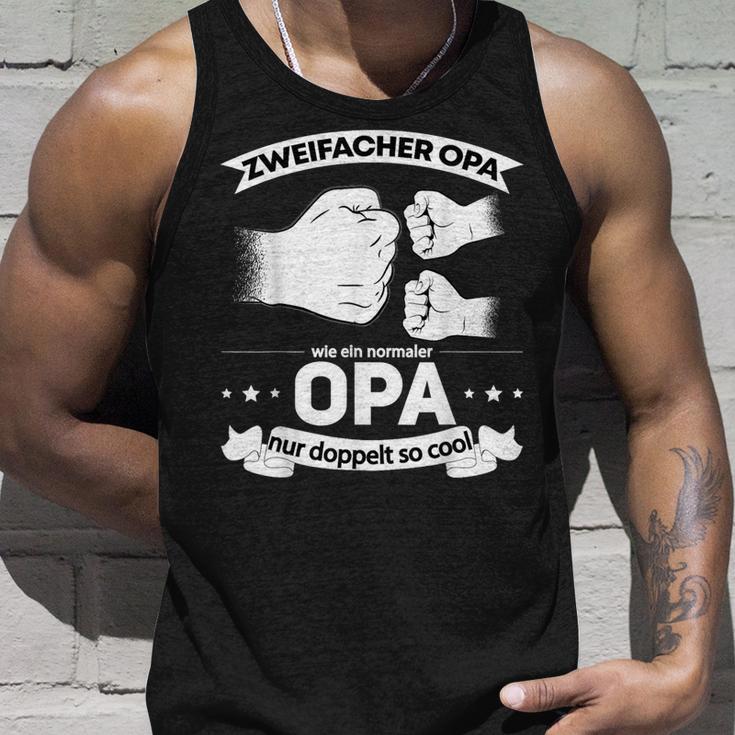 Opa Hoch 2 Grandchildren Grandchildren Grandpa Tank Top Geschenke für Ihn