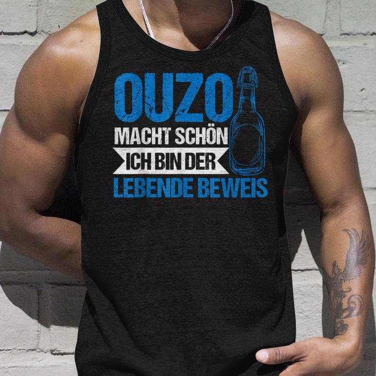 Ouzo Macht Schön Ich Bin Der Lebende Beweis Tank Top Geschenke für Ihn