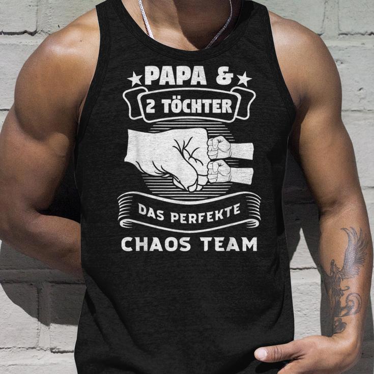 Papa & 2 Töchter Chaosteam Papa 2 Töchter Tank Top Geschenke für Ihn