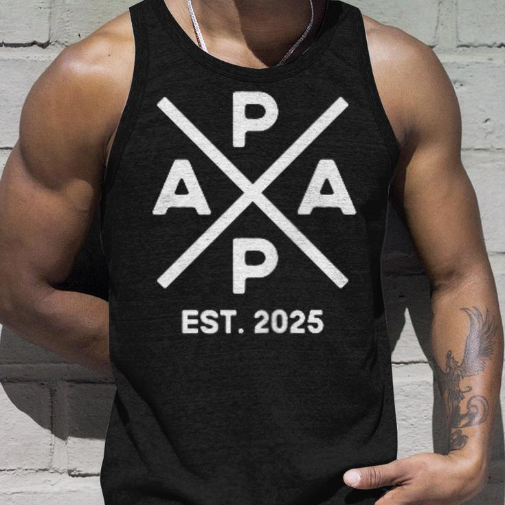 Papa Est 2025 Werdender Papa 25 Level Up Zum Papa 2025 Tank Top Geschenke für Ihn