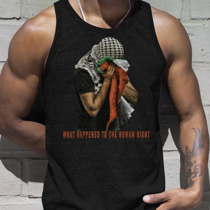 Was Passiert Mit Der Menschenrechte Pro Palestine Unterstützung Gratis Tank Top Geschenke für Ihn