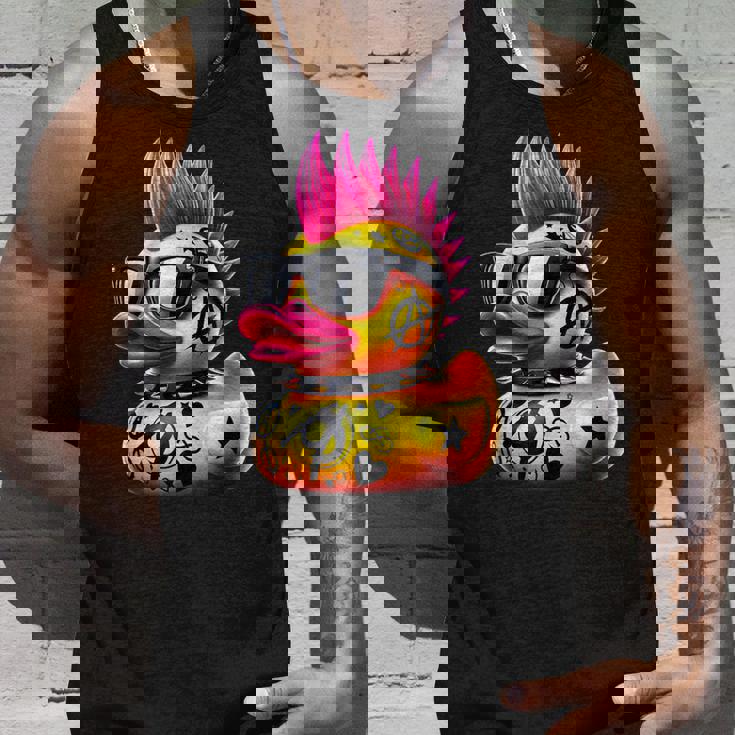 Pato Punk Pato Punk Rockero Divertido Amante De Los Animales Camiseta sin mangas Regalos para él