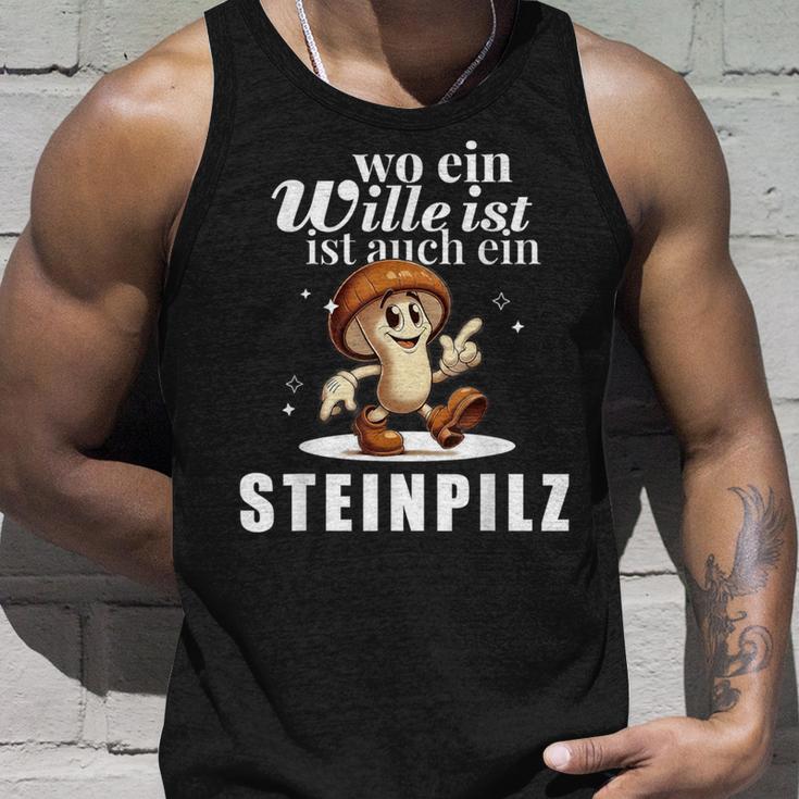 Pilzsammler Pilzsaison Pilze Sammeln Lustiges Steinpilz Tank Top Geschenke für Ihn