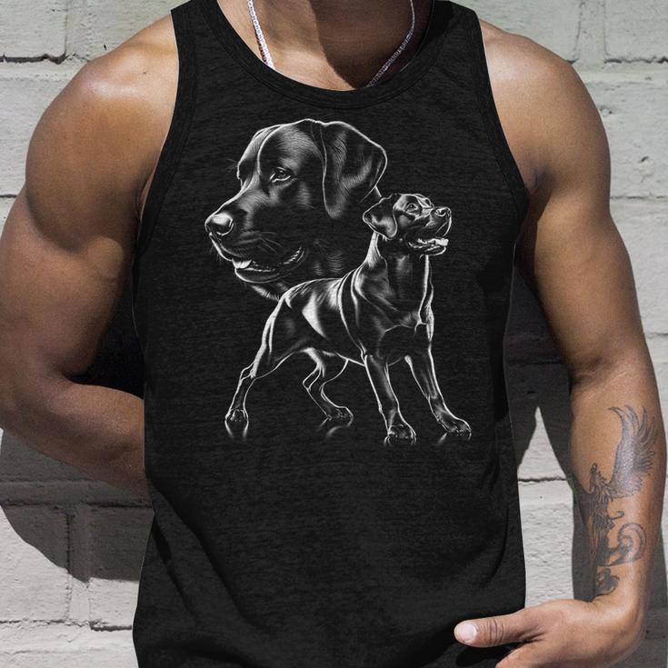 Playful Cute Labrador Dog In Photorealistic Style Tank Top Geschenke für Ihn