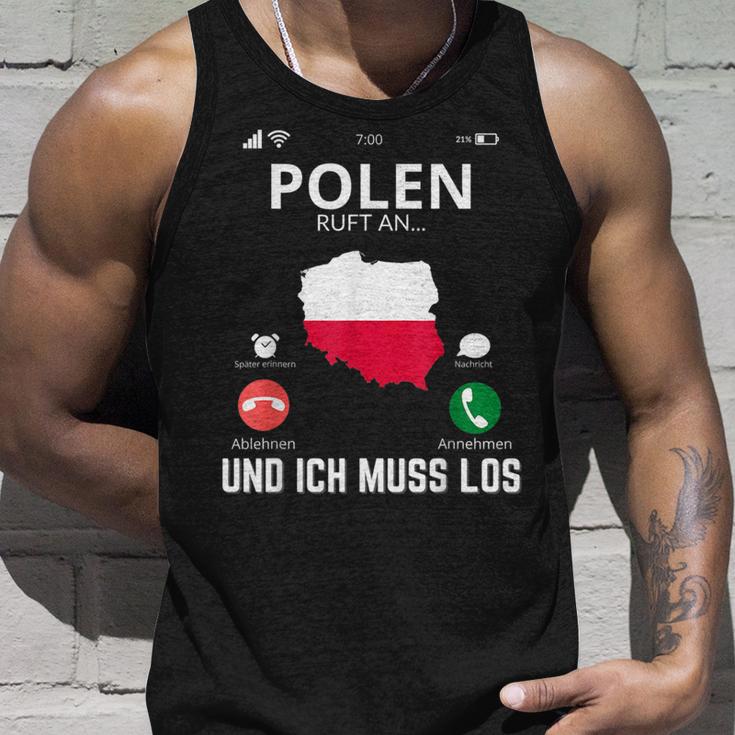 Polen Calls And I Must Go Poland Flag Tank Top Geschenke für Ihn