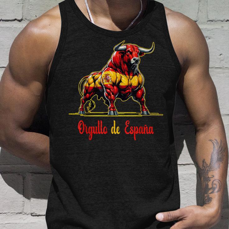 Proud Of Spain Bull Flags Español Pamplona Tank Top Geschenke für Ihn