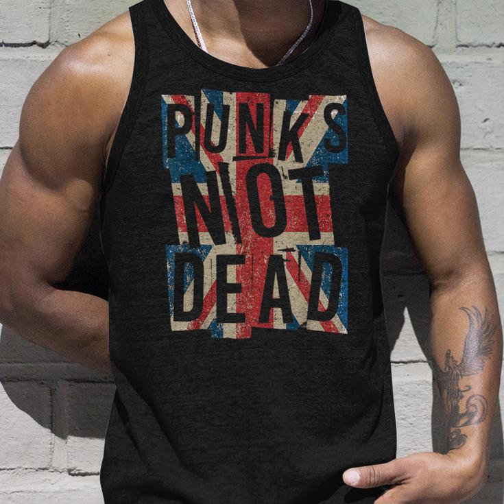 Punk Not Deadintage Uk London Flag Punk Is Not Dead Tank Top Geschenke für Ihn