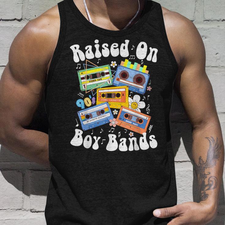 Raised On 90S Boy Bands Cassette Tape Retro Tank Top Geschenke für Ihn