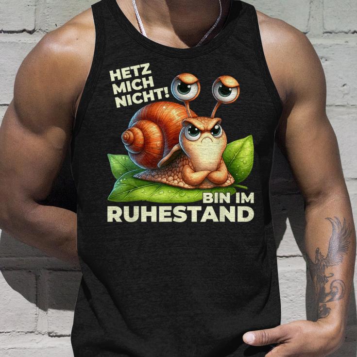 Rente 2024 Pensioner Turtle Do Not Rush Tank Top Geschenke für Ihn