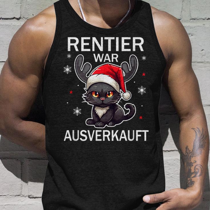 Rentier War Ausverkauft Lustiges Katzen Weihnachts Tank Top Geschenke für Ihn