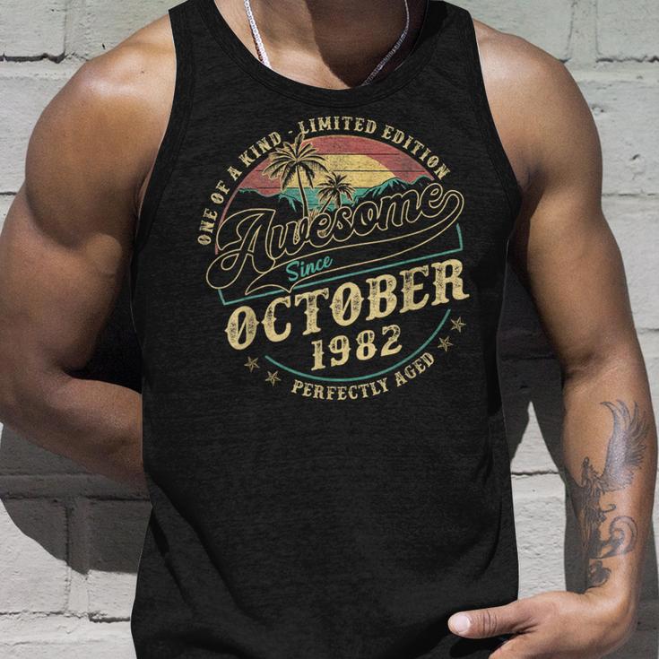 Retro 42 Geburtstag Geschenke Für Männer Oktober 1982 42 Jahre Alt Tank Top Geschenke für Ihn