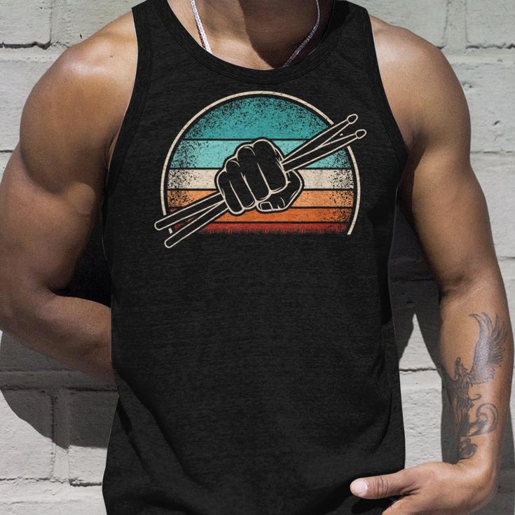 Retro Drumsticks Drummer Tank Top Geschenke für Ihn