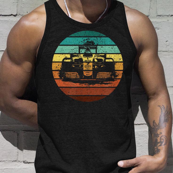 Retro Formula 1 Racing Car Sunset Tank Top Geschenke für Ihn