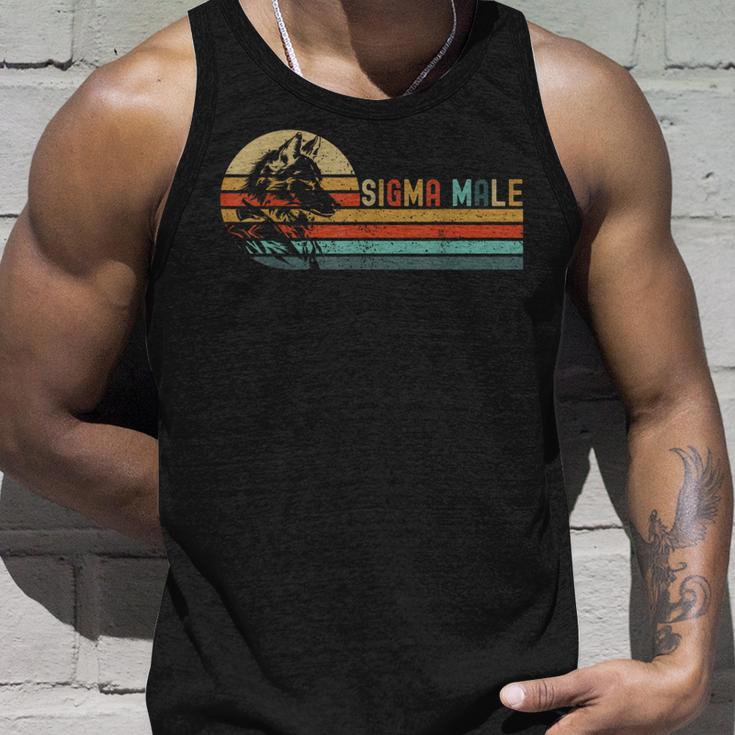 Retro Sigma Männlicher Wolf Lustige Sarkastische Zitate Witzige Witze Tank Top Geschenke für Ihn