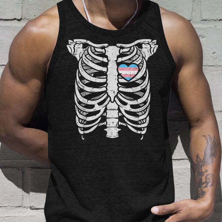 Ribcage Transgender Heart Transsexual Trans Pride Flag Lgbt Tank Top Geschenke für Ihn