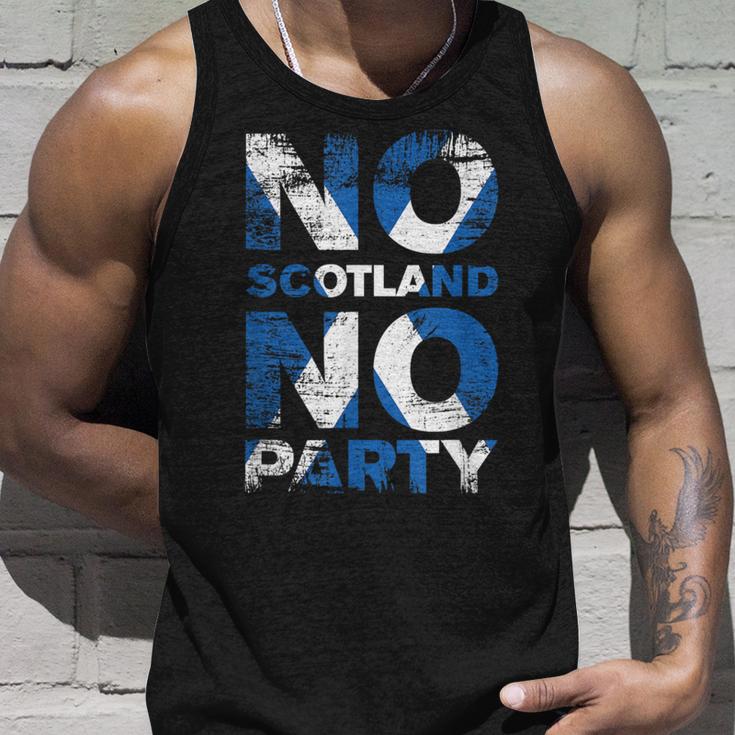 Scottish Banner Fan Scotland Flag Retro No Scotland No Party Tank Top Geschenke für Ihn