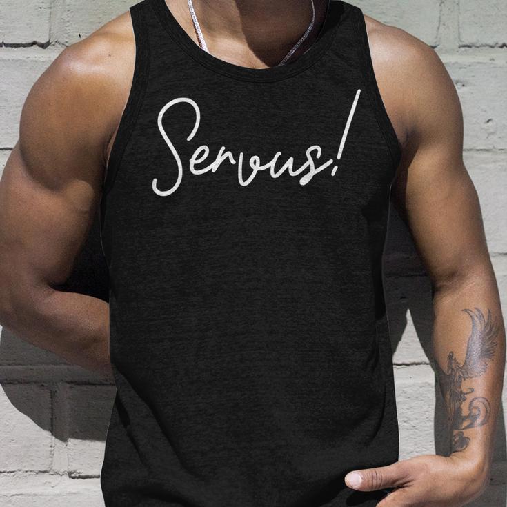 Servus In Handschrift Mit Bayern Motiv Tank Top Geschenke für Ihn