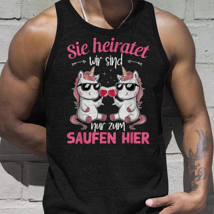 Sie Heiratet Wir Sind Nur Zum Saufen Hier Braut Jga Tank Top Geschenke für Ihn