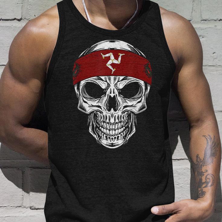 Skull Isle Of Man Tank Top Geschenke für Ihn