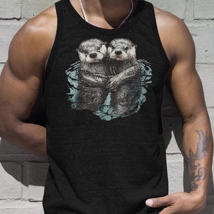 Sleep Otter Pyjamas Sea Otter Tank Top Geschenke für Ihn