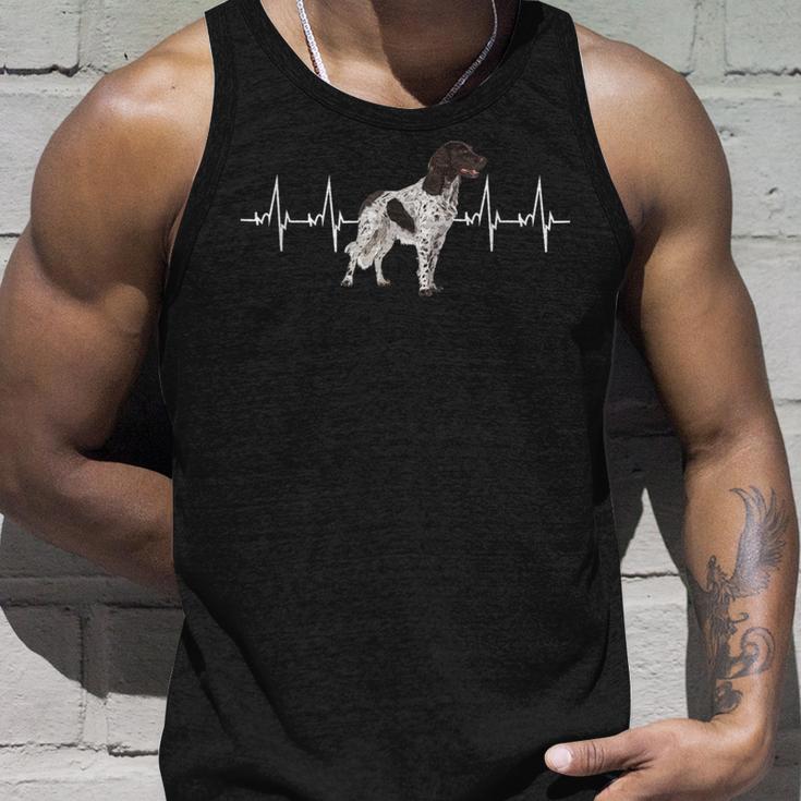 Small Münsterländer Dog Heartbeat Heartbeat Tank Top Geschenke für Ihn