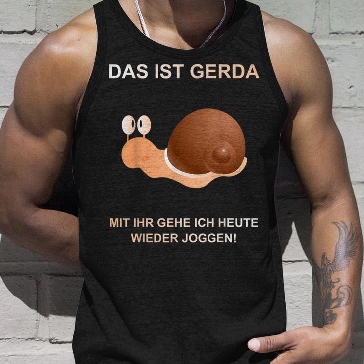 With Snail Gerda Gehe Ich Heute Wieder Wieder Jogging Tank Top Geschenke für Ihn